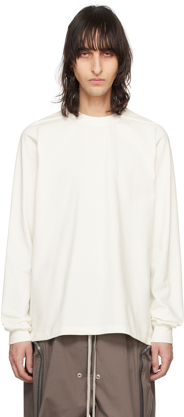 Rick Owens: Off-White Crewneck Sweatshirt