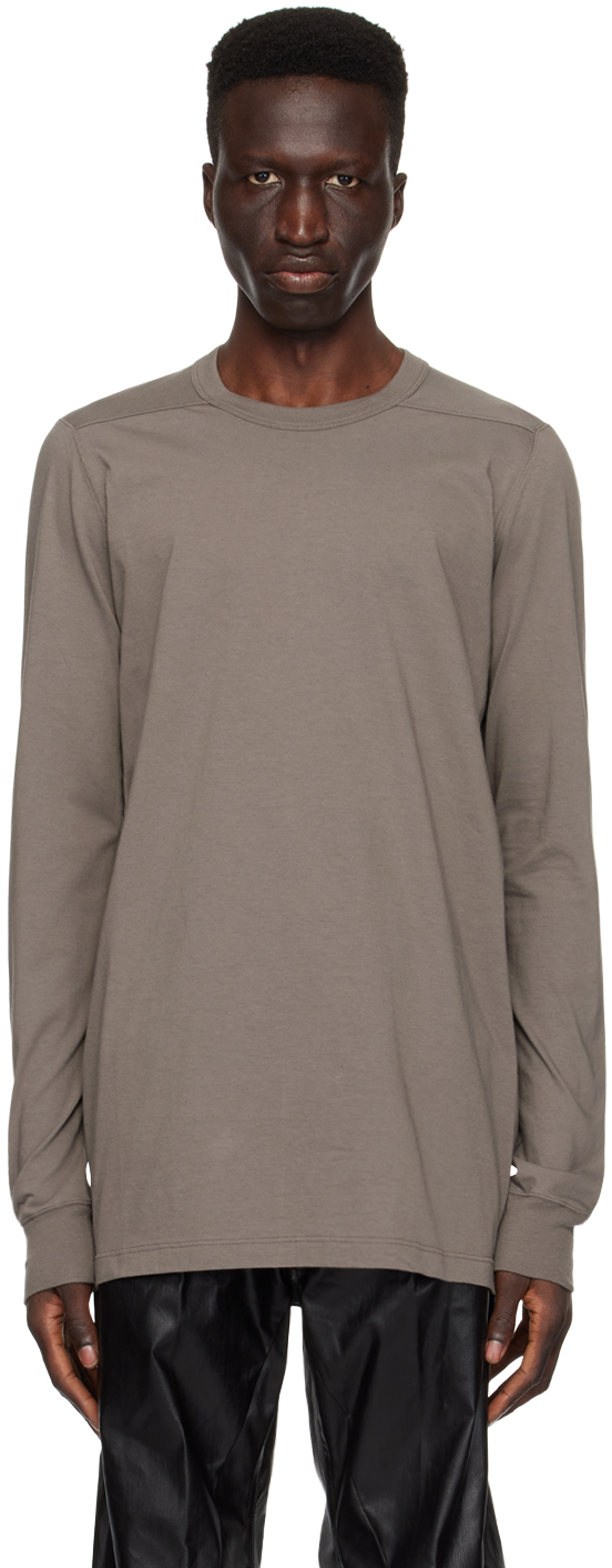 Gray Level Long Sleeve T-Shirt by Rick Owens on Sale