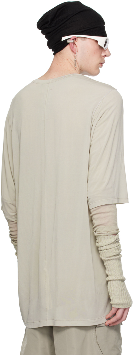 Rick Owens Off-white Crewneck T-shirt In 08 Pearl