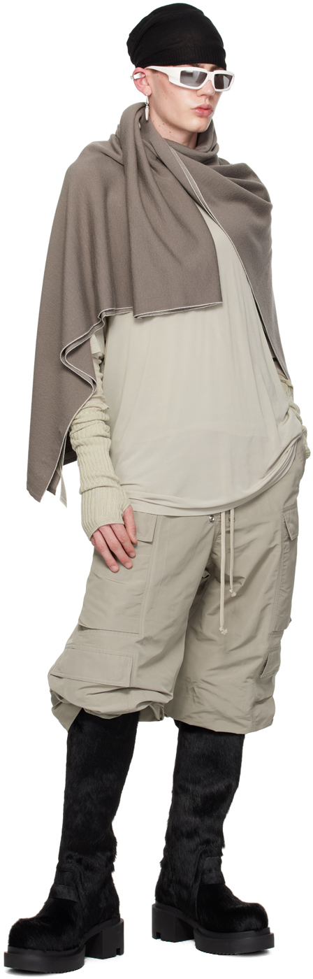 Rick Owens Off-white Crewneck T-shirt In 08 Pearl