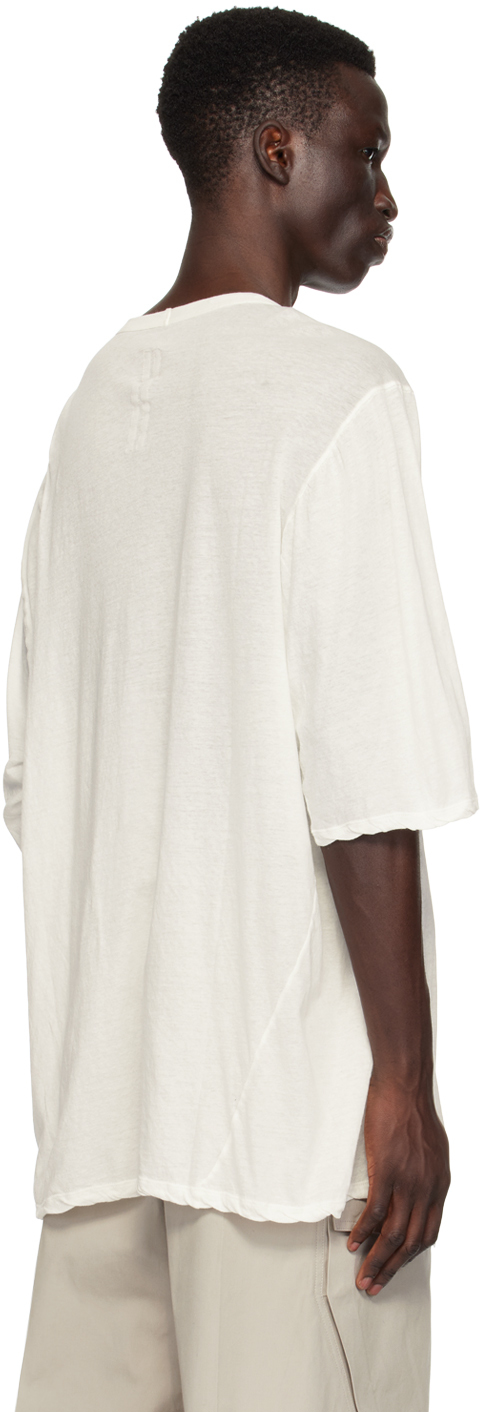 Rick Owens Off-white Crewneck T-shirt In 11 Milk