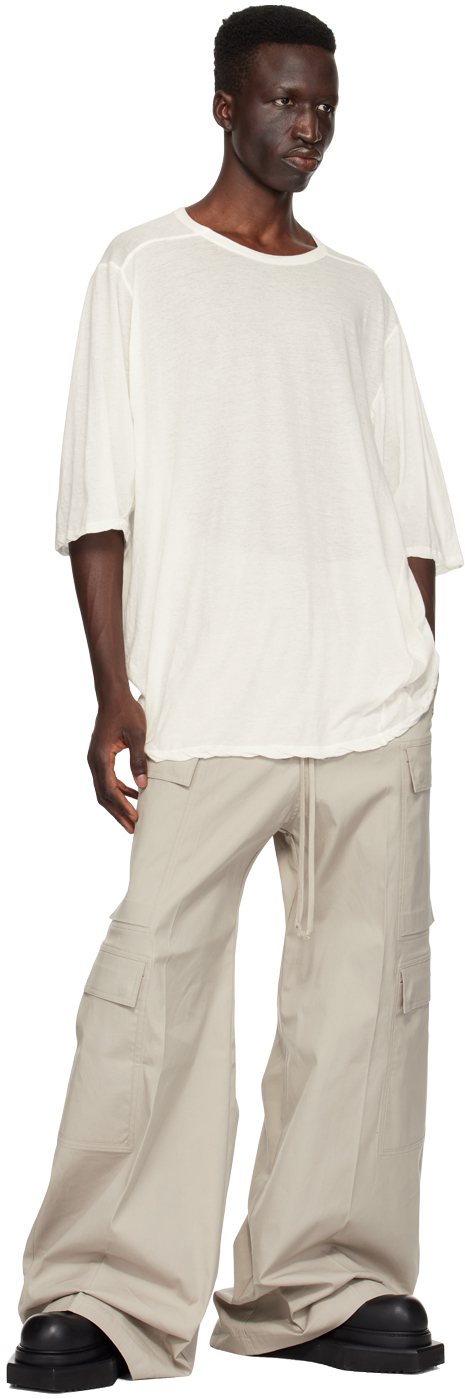 Rick Owens Off-white Crewneck T-shirt In 11 Milk