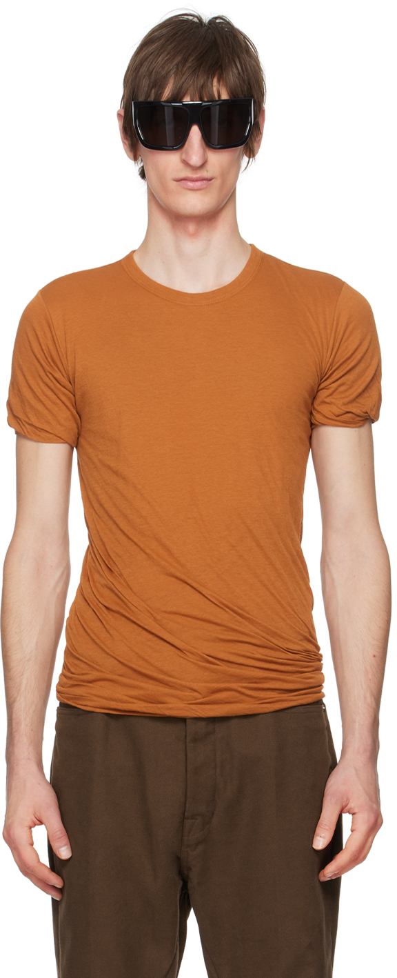 【関税込み】Rick Owens オレンジ Double Tシャツ Orange Double T-Shirt by Rick Owens on Sale