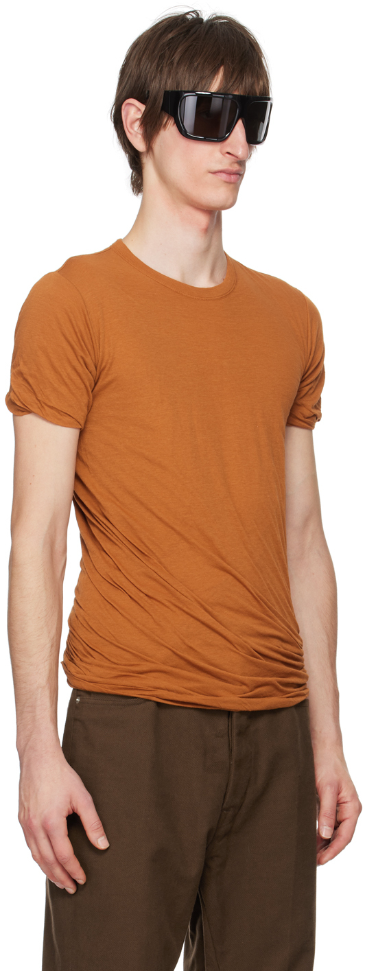 Rick Owens Orange Double T-shirt In 53 Clay