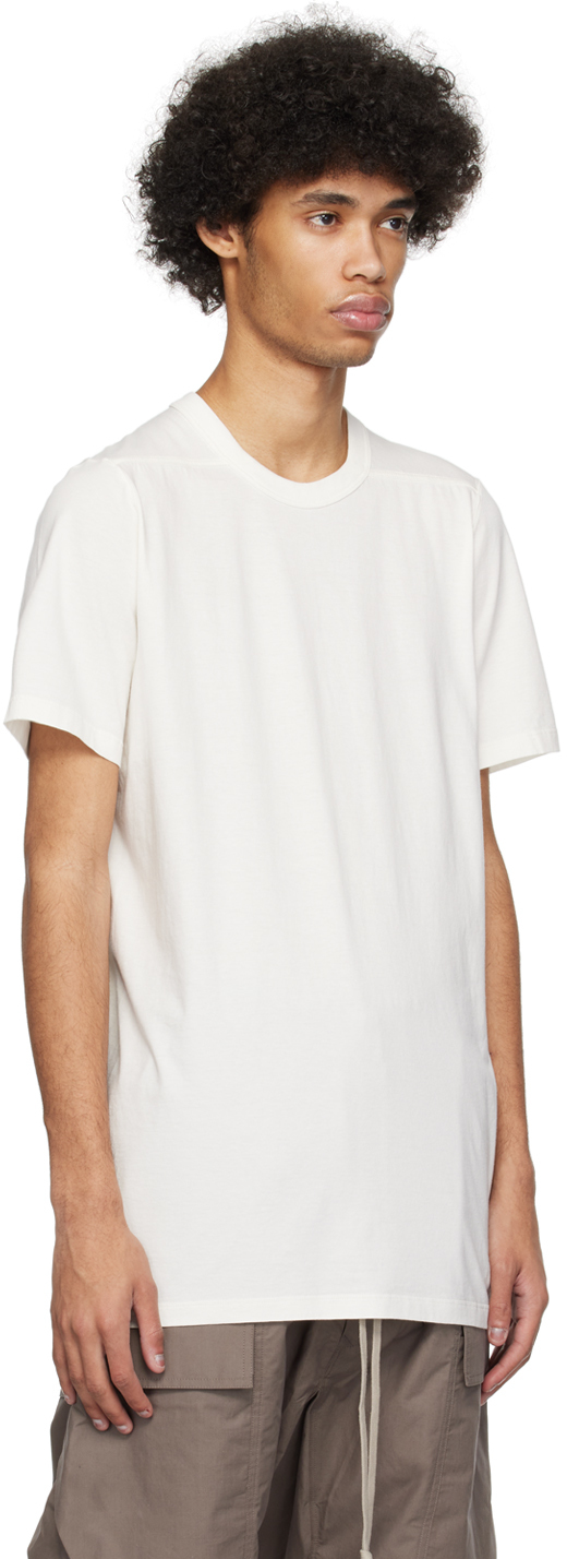 Rick Owens Off-white Level T-shirt In 11 Milk