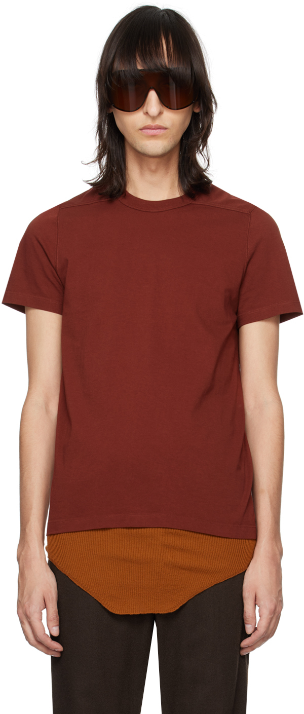 Rick Owens Burgundy Level T-shirt In 73 Henna