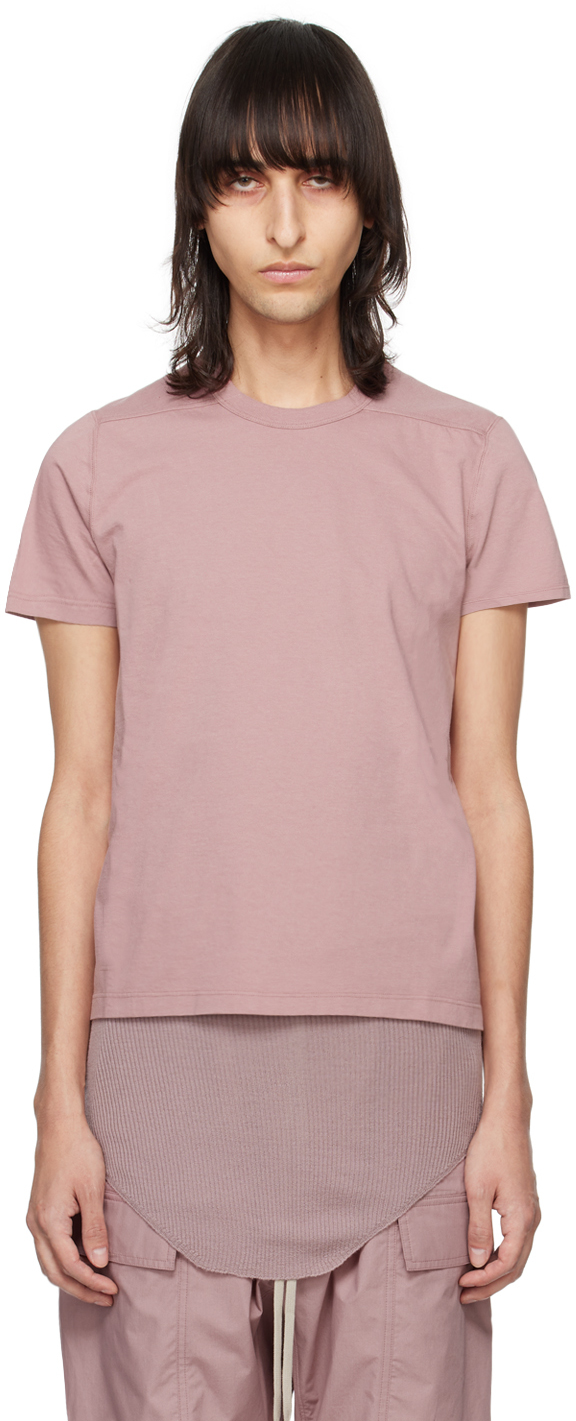 Rick Owens Pink Level T-shirt In 63 Dusty Pink
