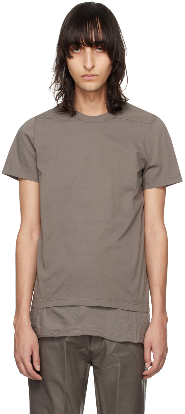 Rick Owens Gray Level T-shirt In 34 Dust