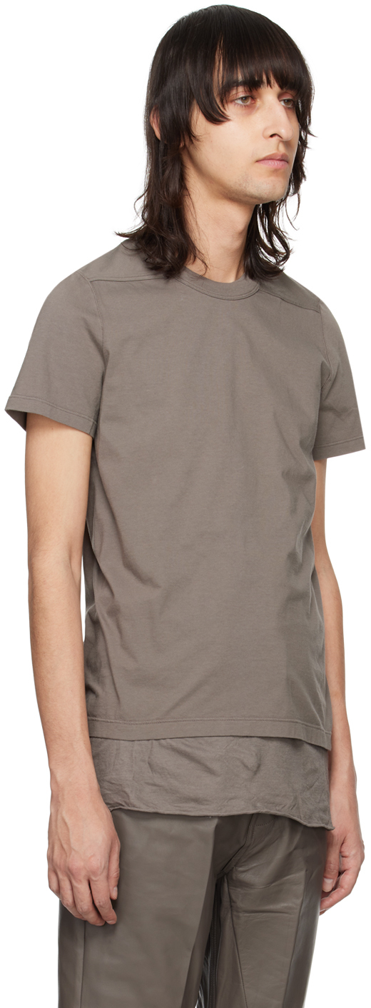 Rick Owens Gray Level T-shirt In 34 Dust