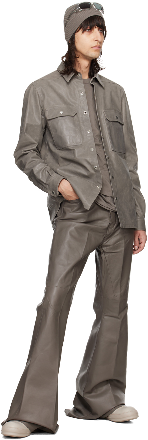 Rick Owens Gray Level T-shirt In 34 Dust