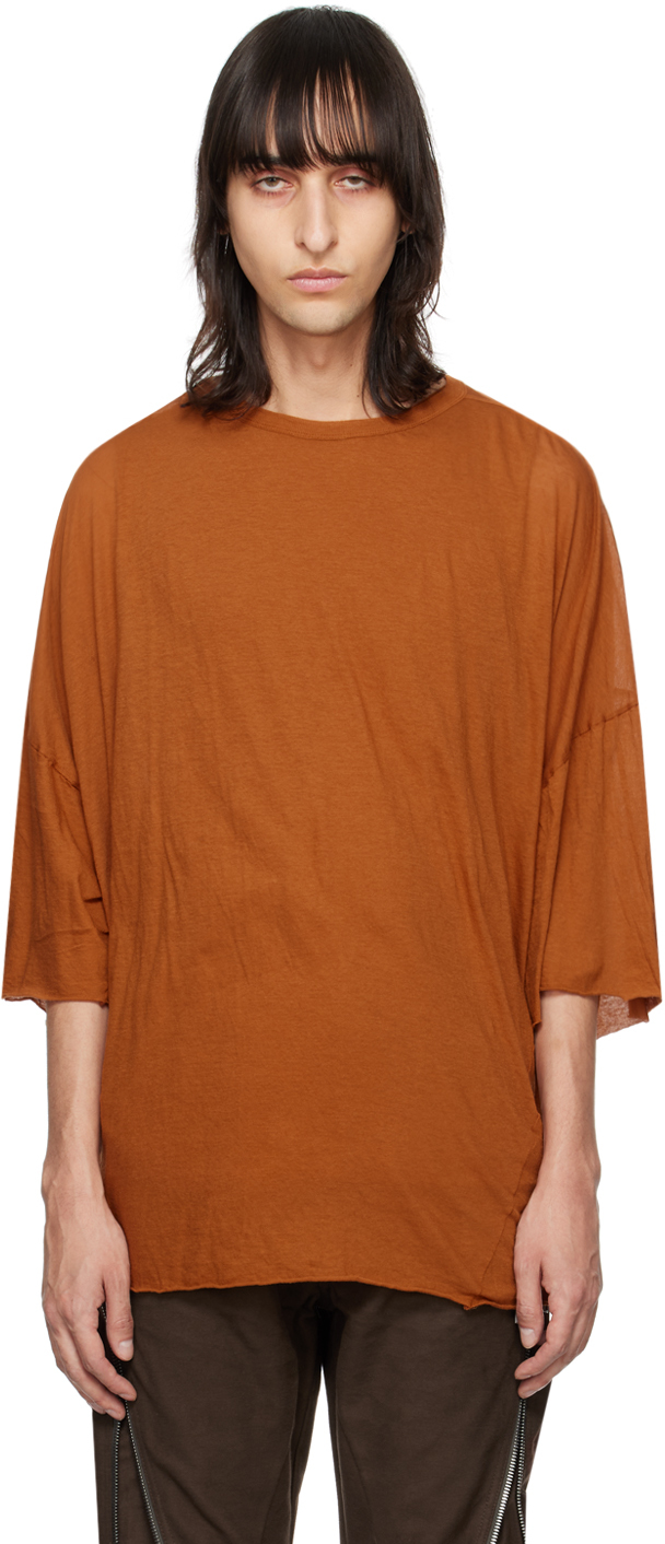 Rick Owens Orange Tommy T-shirt In 53 Clay