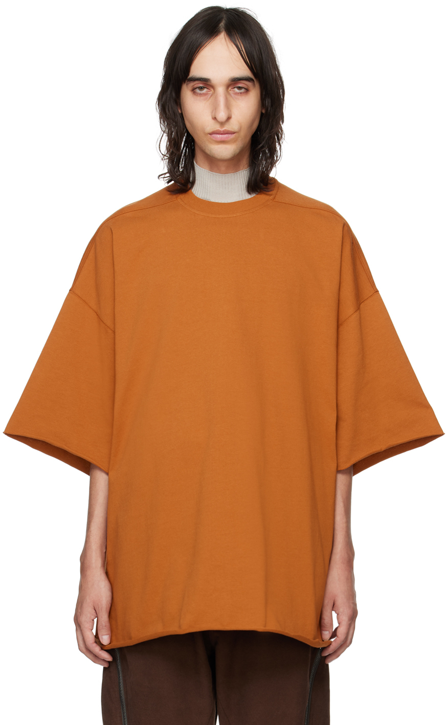 Rick Owens Orange Tommy T-shirt In 53 Clay