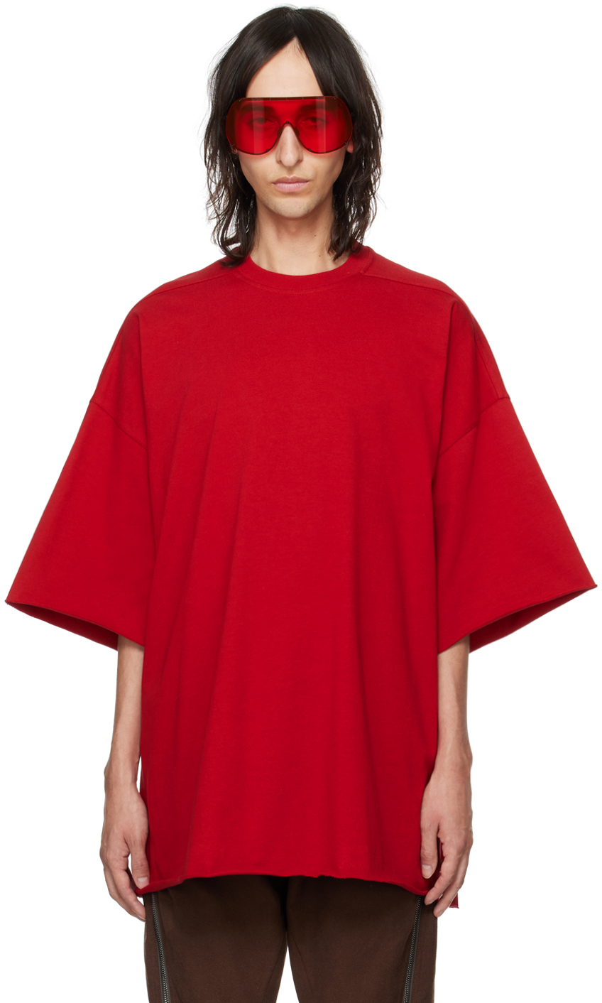 Shop Rick Owens Red Tommy T-shirt In 03 Cardinal Red