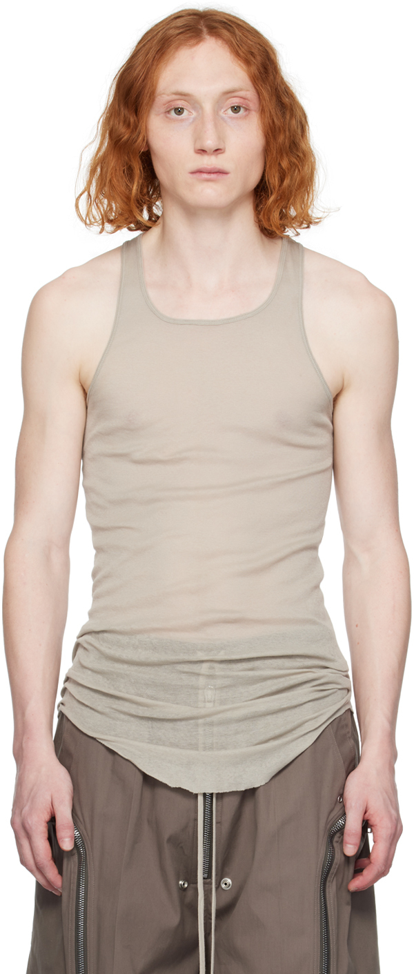 Rick Owens Off-white Basic Tank Top In 08 Pearl