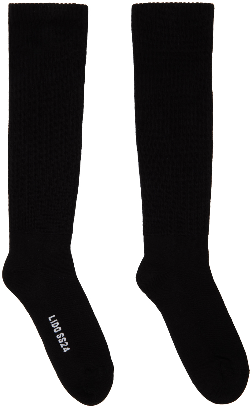 Rick Owens: Black Knee High Socks | SSENSE