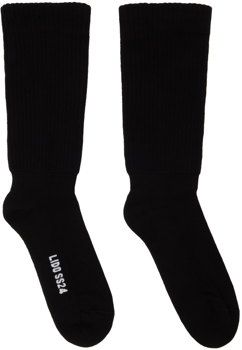 Black Mid Calf Socks