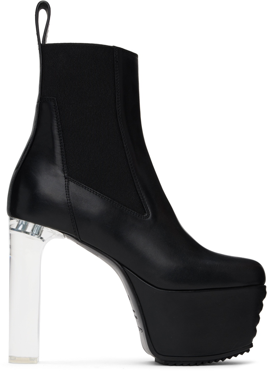 Bottes Noires Lyrica, Femme, Taille 6, Talon Bloc Ultra Haut, Suédine