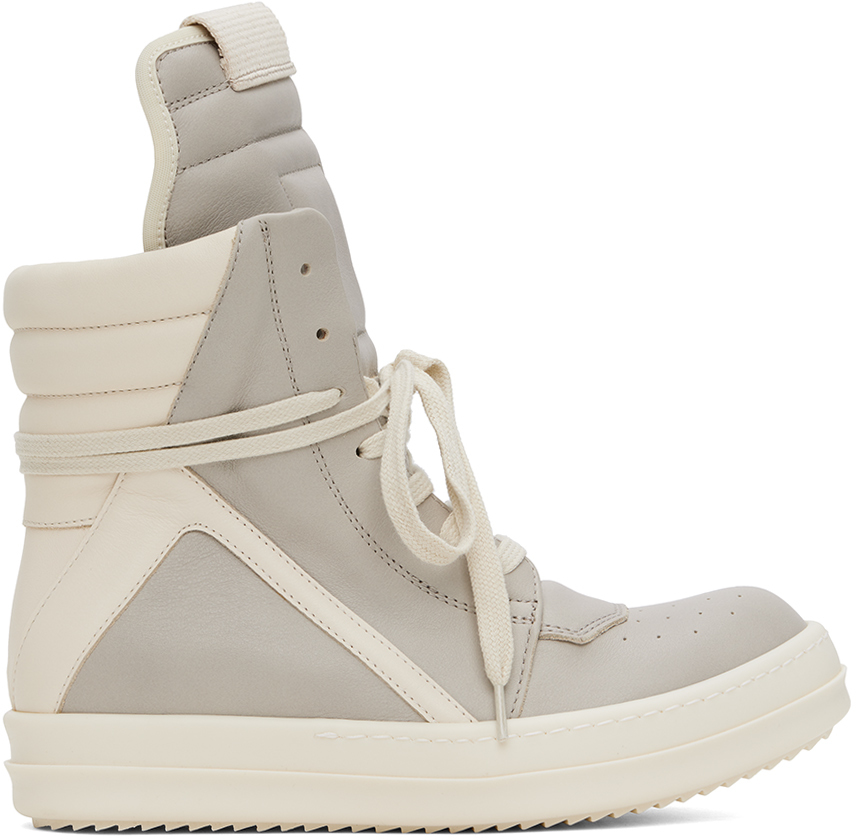 Rick Owens: Off-White Geobasket Sneakers | SSENSE Canada