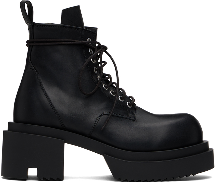 Black Low Army Bogun Boots