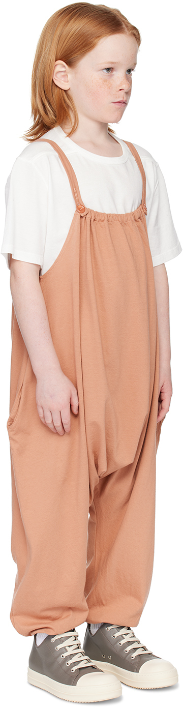 Rick Owens Kids Pink Gathered Jumpsuit In 13 Dark Pink