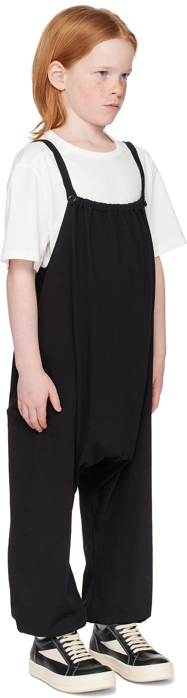 Rick Owens Kids Black Gathered Jumpsuit In 09 Black
