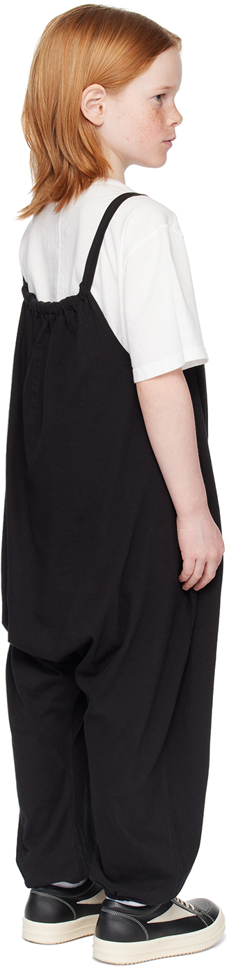 Rick Owens Kids Black Gathered Jumpsuit In 09 Black