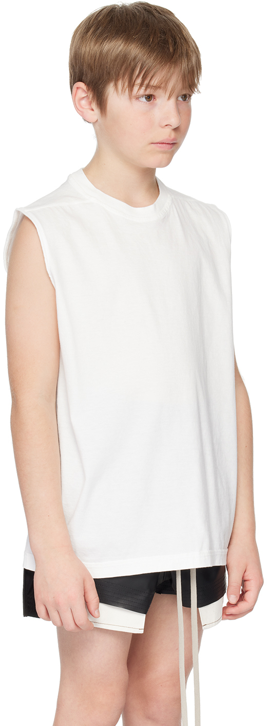 Rick Owens Kids White Tarp Tank Top In 11 Milk Milk