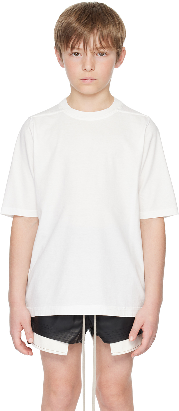 Shop Rick Owens Kids Off-white Jumbo T-shirt In 11 Milk