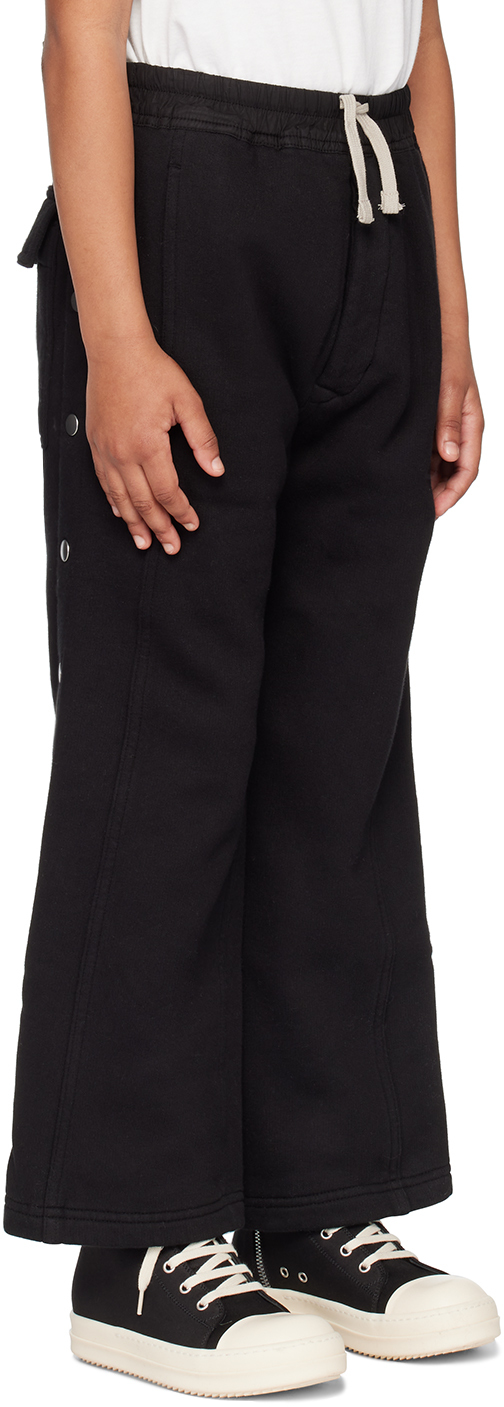 Rick Owens Kids Black Pusher Sweatpants In 09 Black