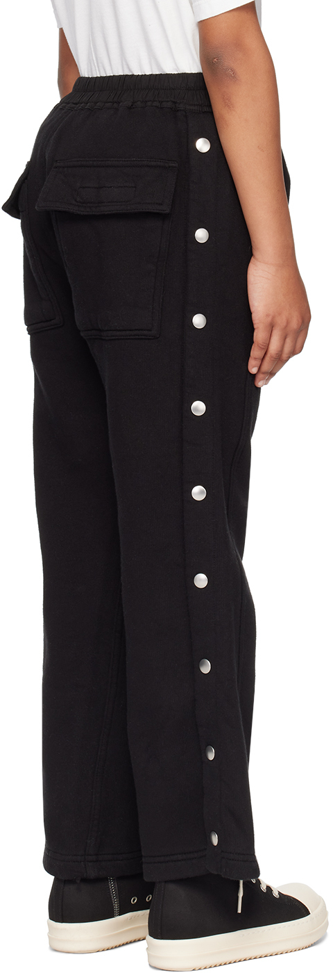 Rick Owens Kids Black Pusher Sweatpants In 09 Black