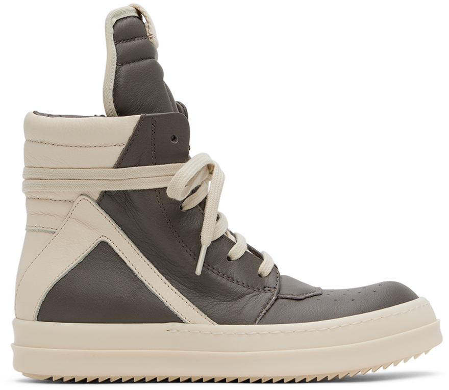 Kids Gray Geobaskets Sneakers by Rick Owens | SSENSE Canada