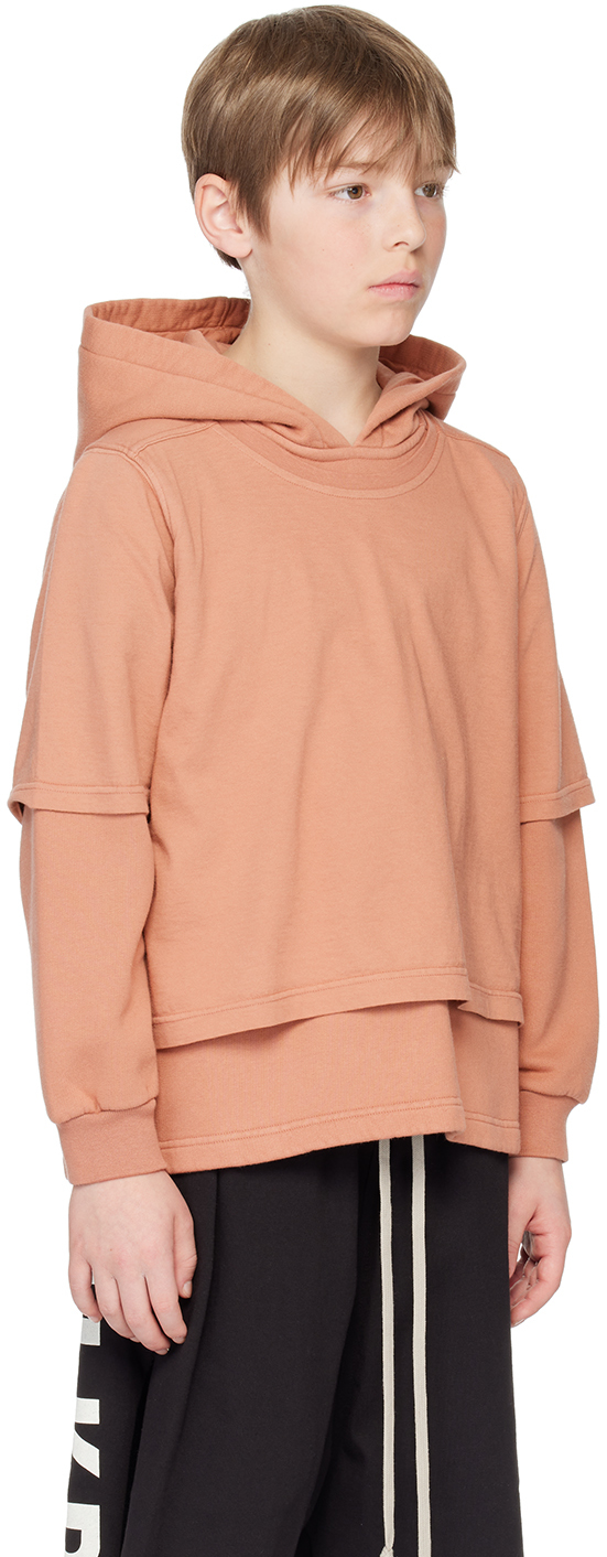 RICK OWENS KIDS PINK HUSTLER HOODIE