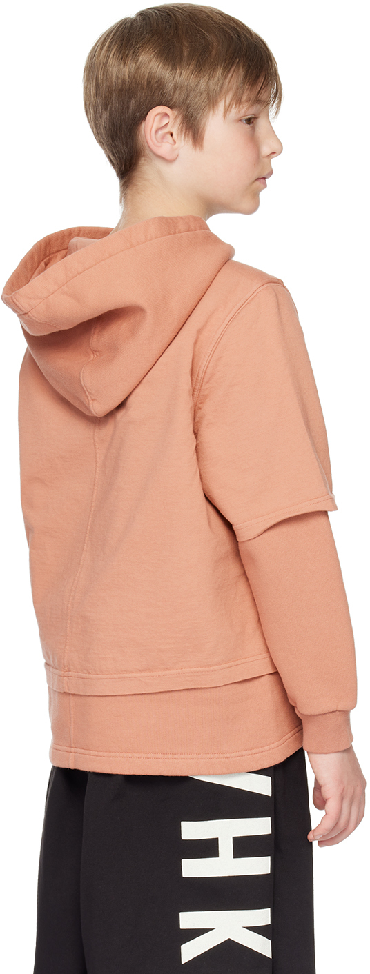 RICK OWENS KIDS PINK HUSTLER HOODIE