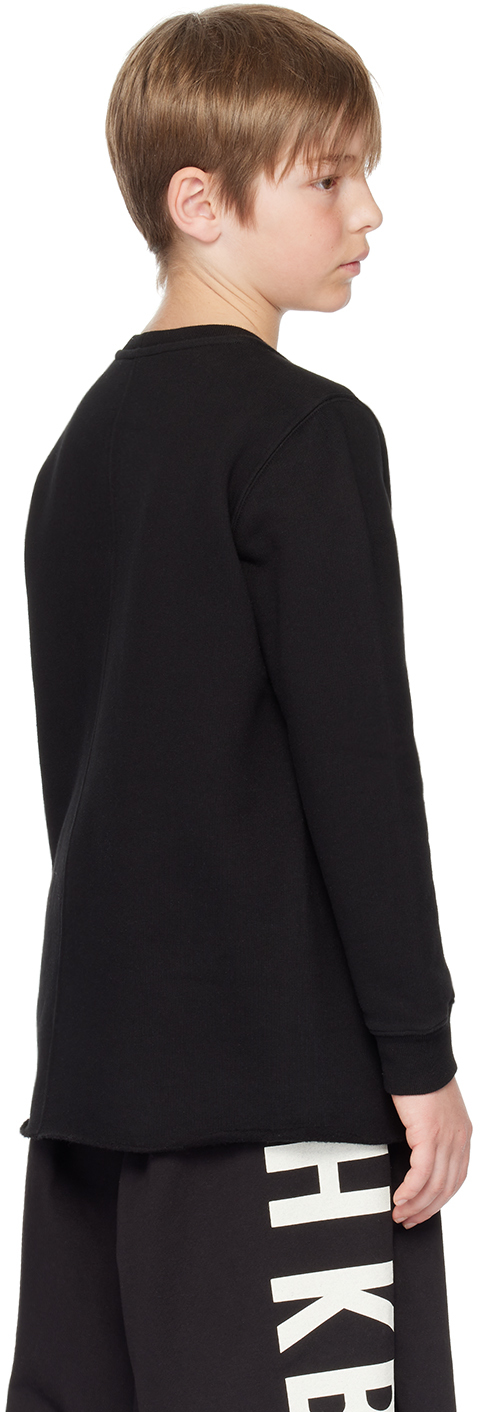 RICK OWENS KIDS BLACK CREWNECK SWEATSHIRT