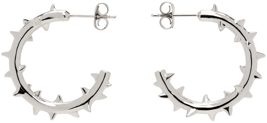 Justine Clenquet Silver Hirschy Earrings In Palladium