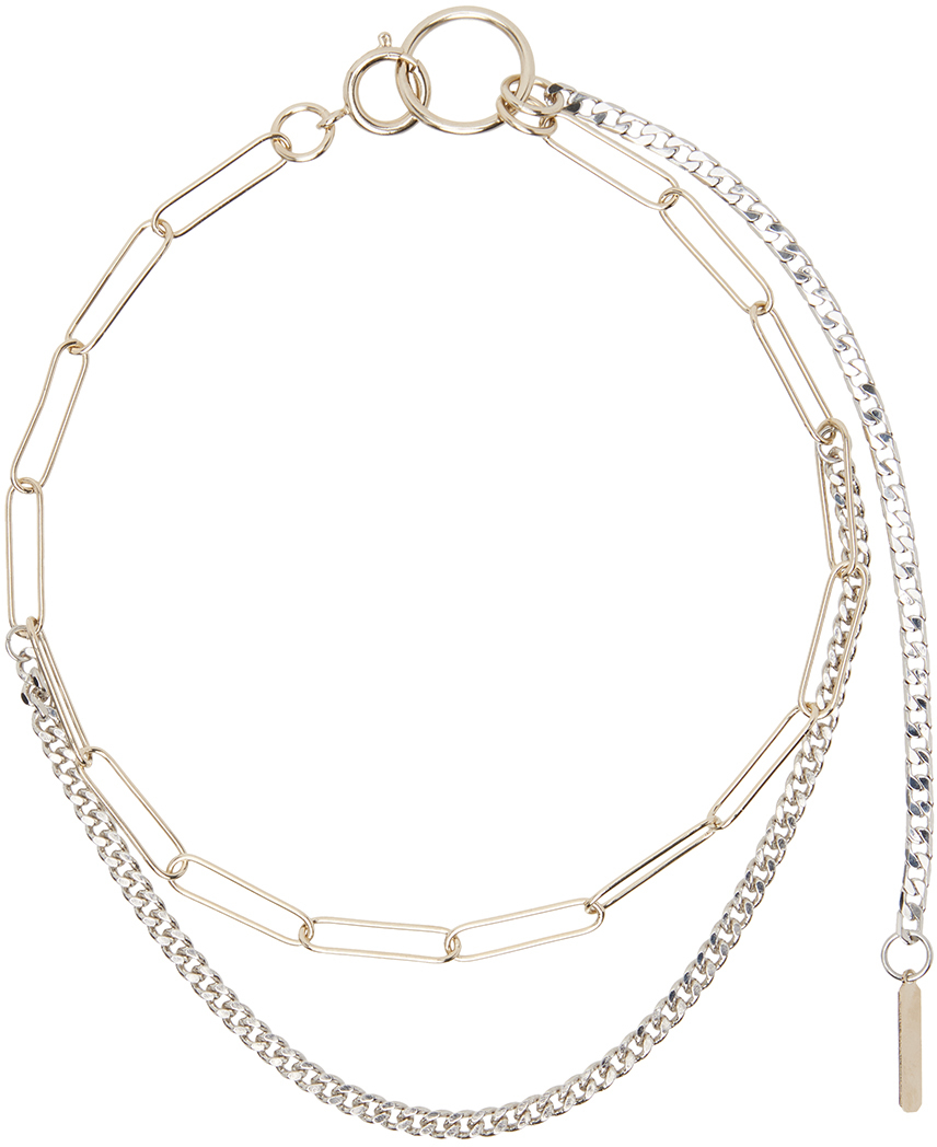 Justine Clenquet Silver & Gold Pixie Choker In Pallad/gold