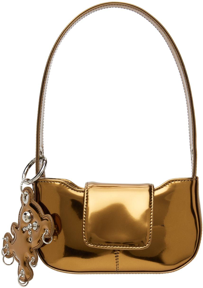 Justine Clenquet Brown Dylan Bag In Gold