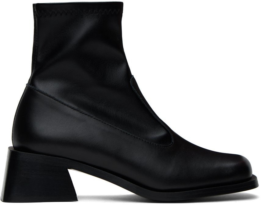 Justine Clenquet Black Nico Boots In Black Leather