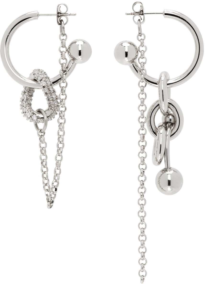 Justine Clenquet: Silver Abel Earrings | SSENSE