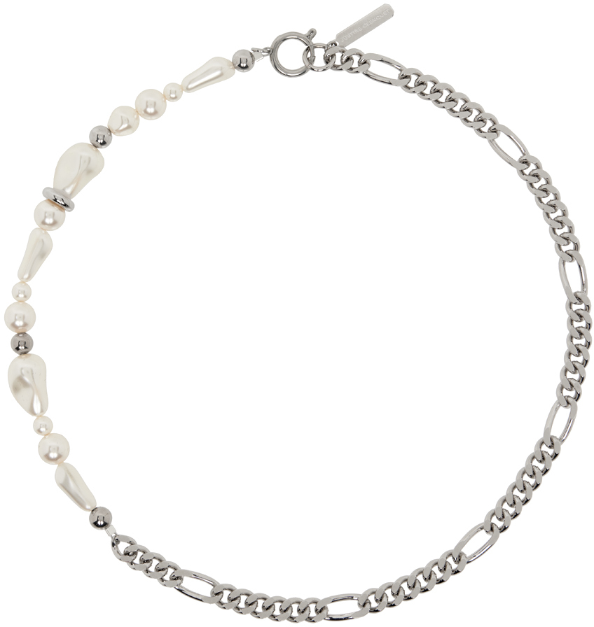 Justine Clenquet Silver Charly Necklace In Palladium