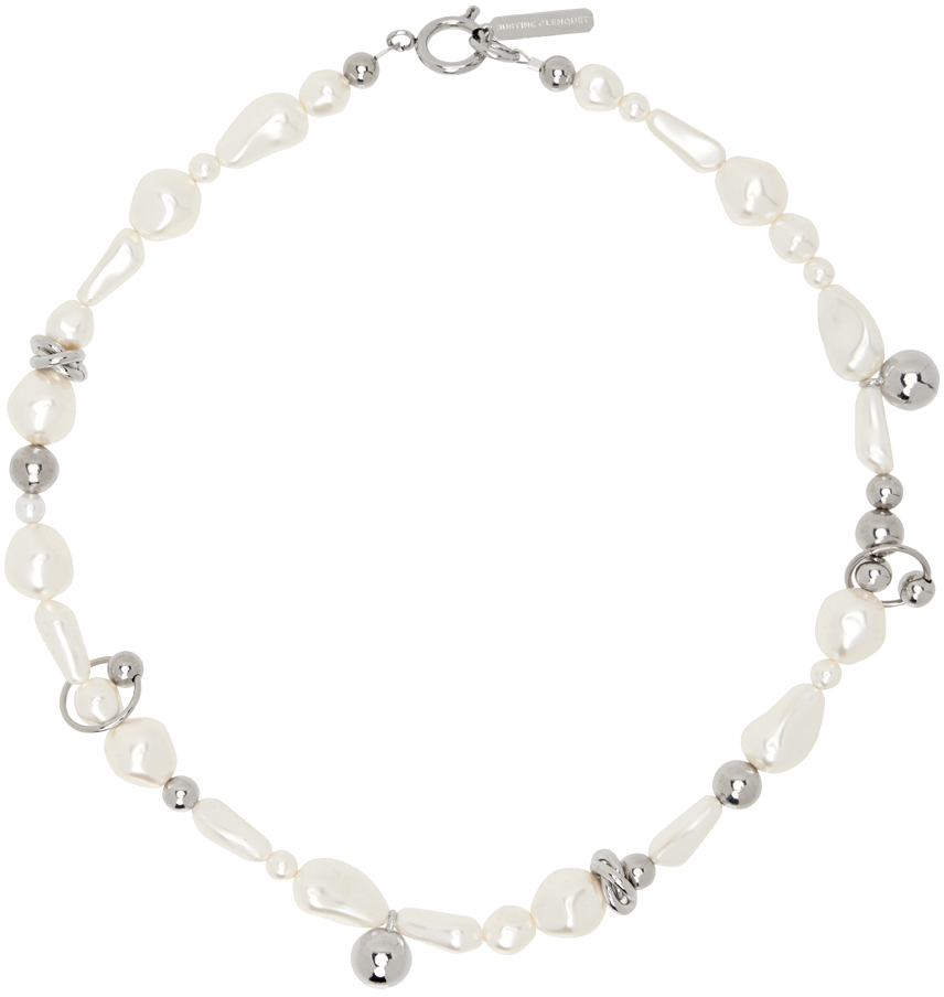 White & Silver Sidney Choker Necklace