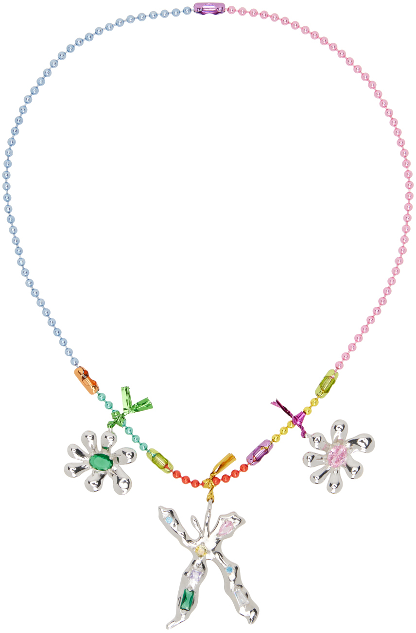Multicolor Gemstone Mariposa Necklace
