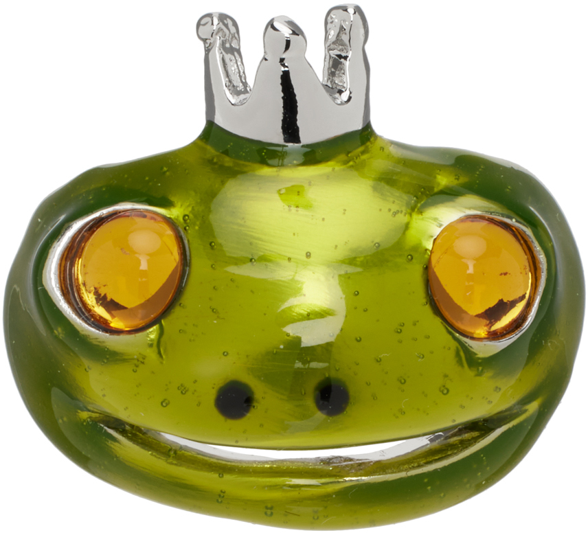 Green Frog Prince Ring