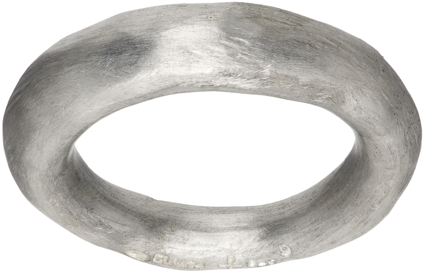 Parts Of Four Silver Spacer Ring In Matte Silver