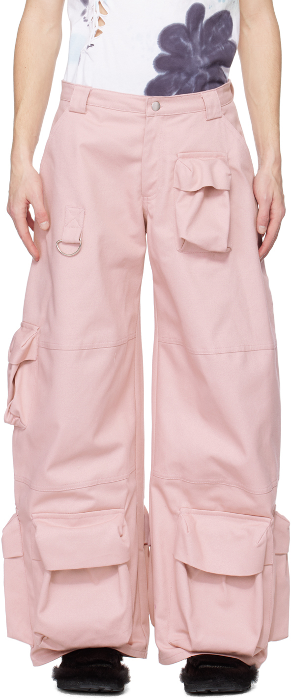 Collina Strada Ssense Exclusive Pink Garden Cargo Trousers In Rose