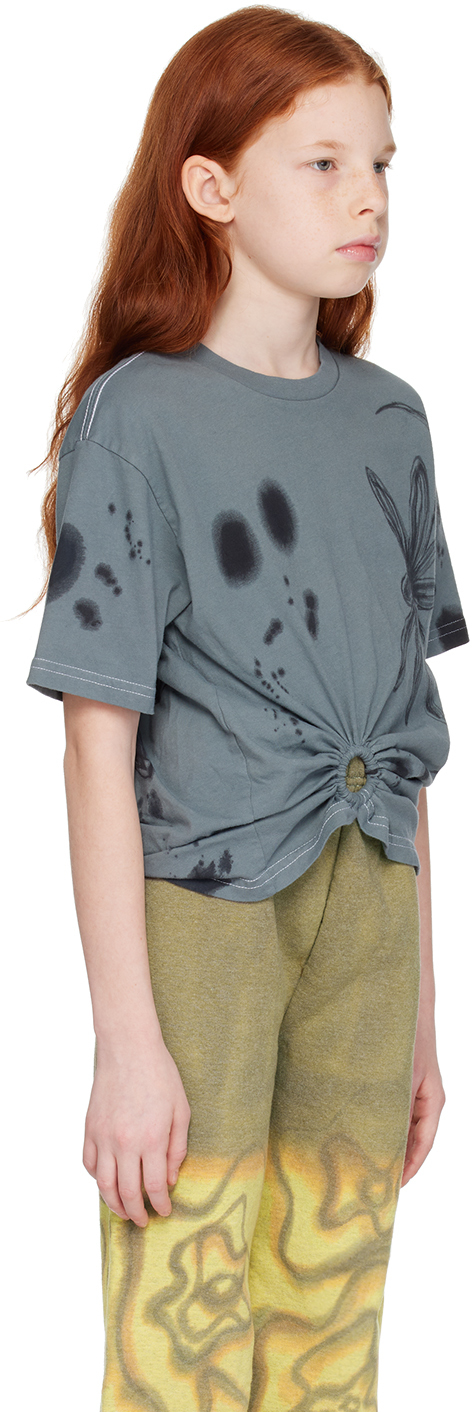 COLLINA STRADA SSENSE EXCLUSIVE KIDS GRAY FLOWER BURST T-SHIRT
