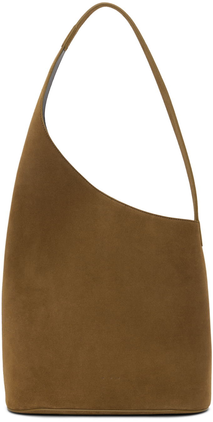 Aesther Ekme Brown Lune Tote In 172 Suede Tabacco