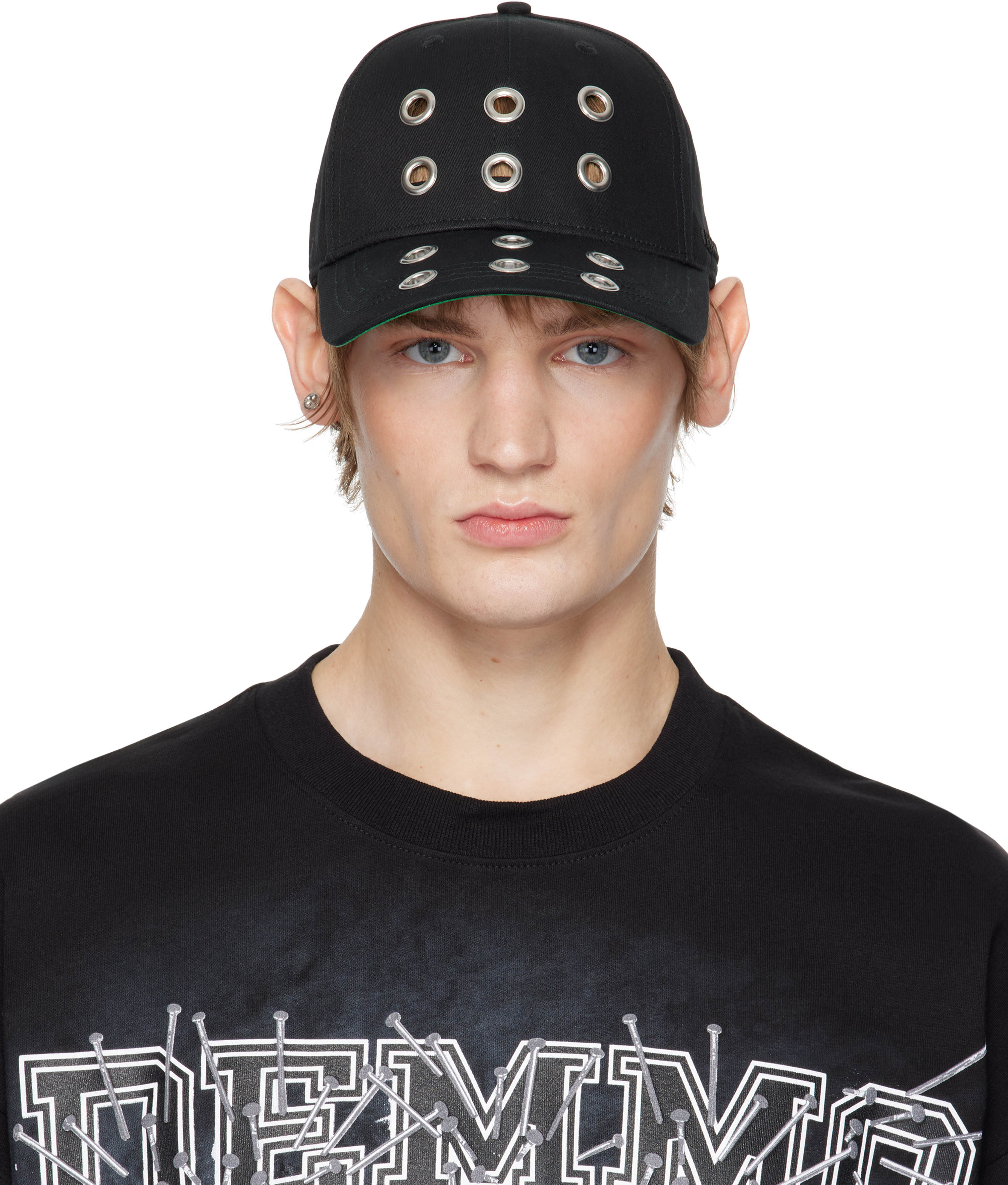 DEMMO: Black Headbanger Cap | SSENSE
