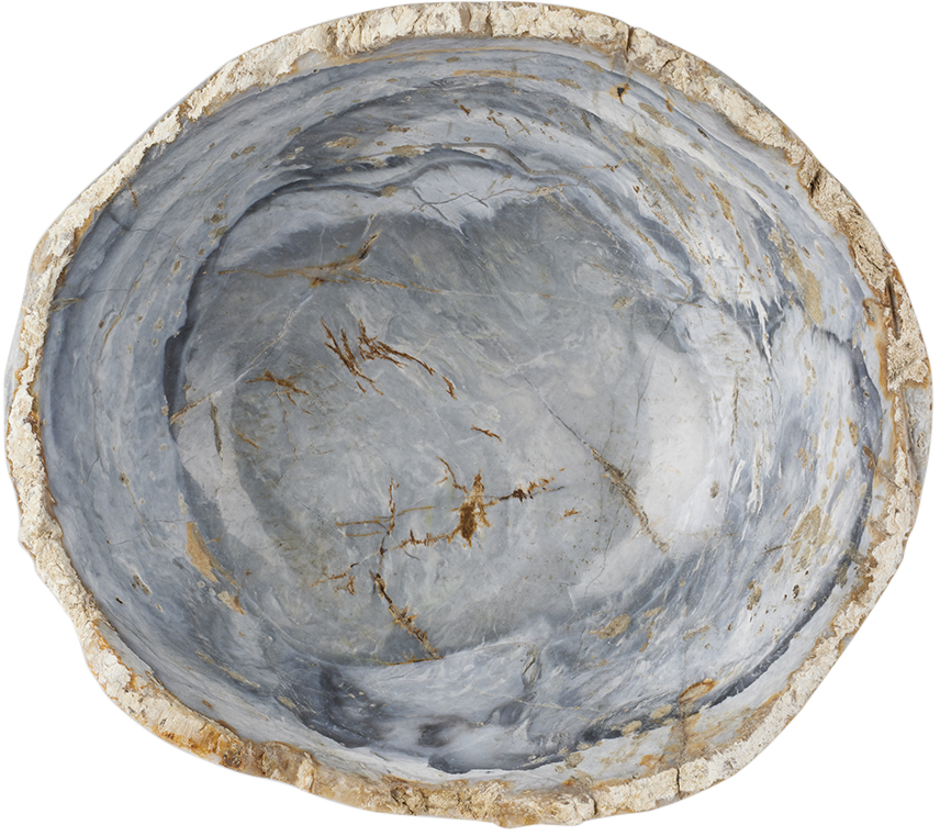 Soho Home Blue Jasper Stone Medium Bowl In Blue