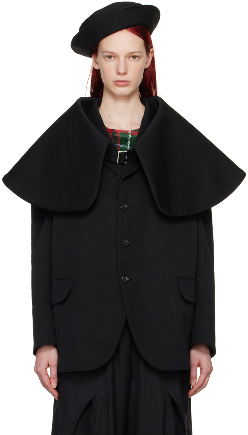 Black Collar Blazer by Comme des Garçons on Sale